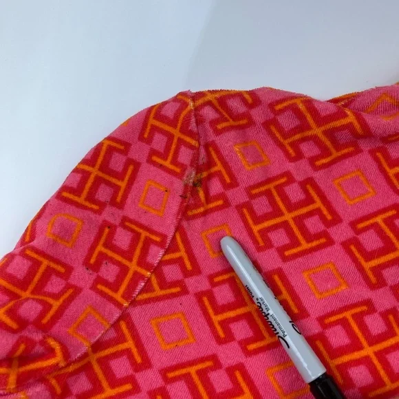 Tory Burch Orange/Pink Tunic Caftan Beach Resort Swim Cover Up N233-38 - Picture 7 of 9